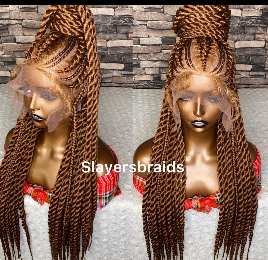 Handmade Updo Cornrow &amp; BoxBraid Twist -Theresa 30