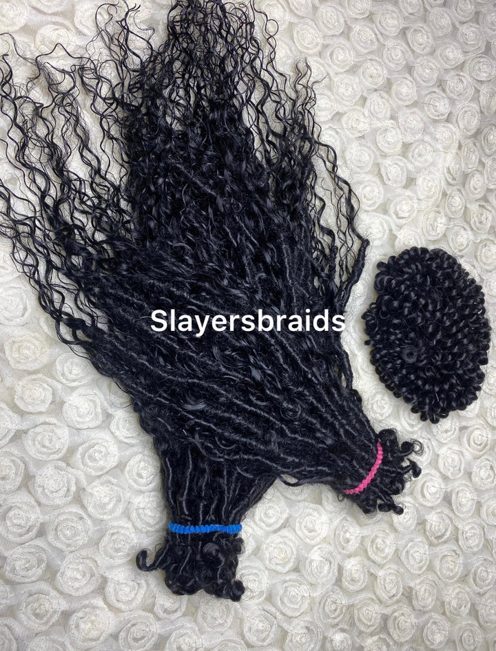 Human Hair Curly Crochet Fauxlocs strand -Ozzy