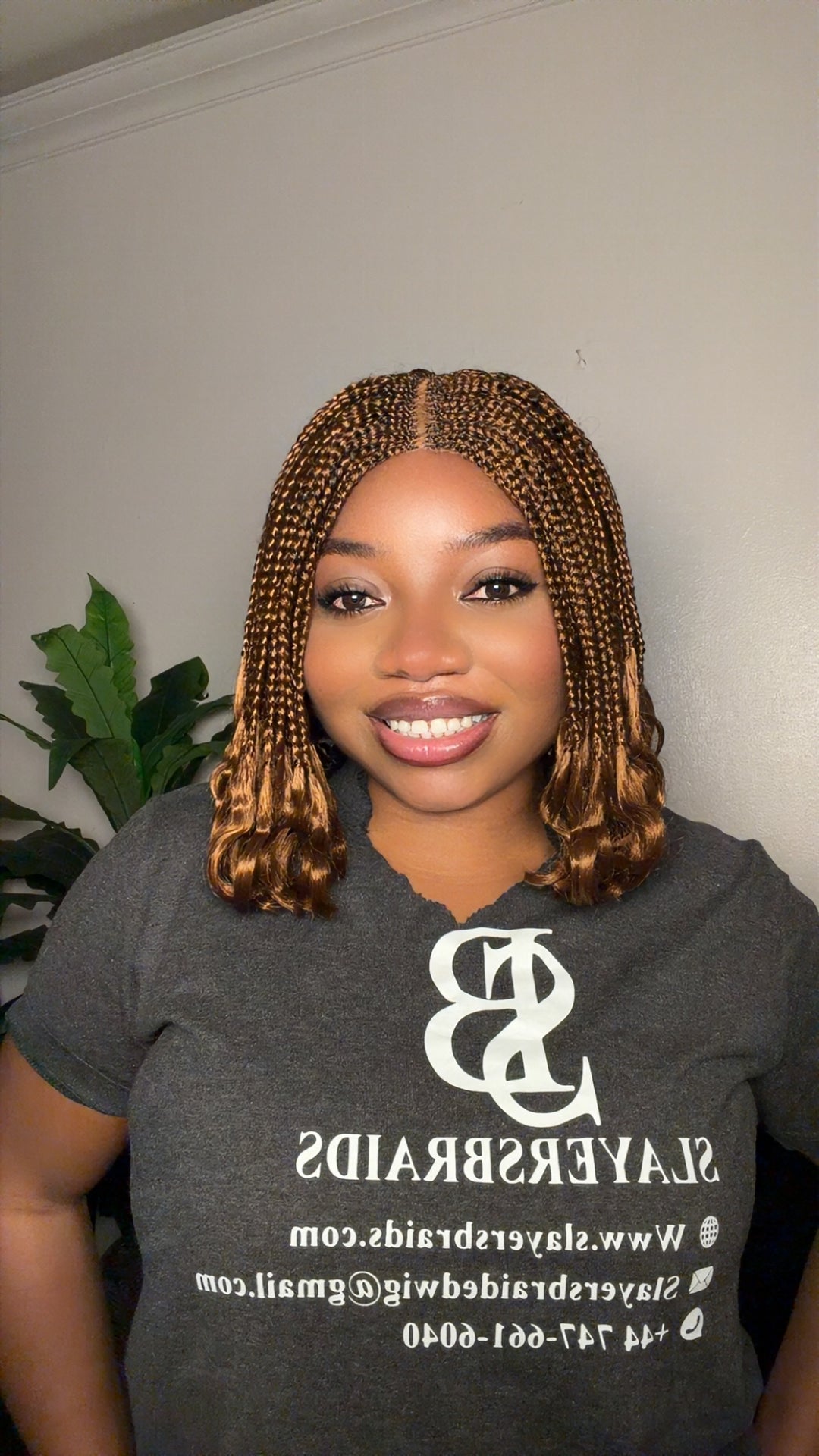 Ready to ship Cornrows braided wig -Dami