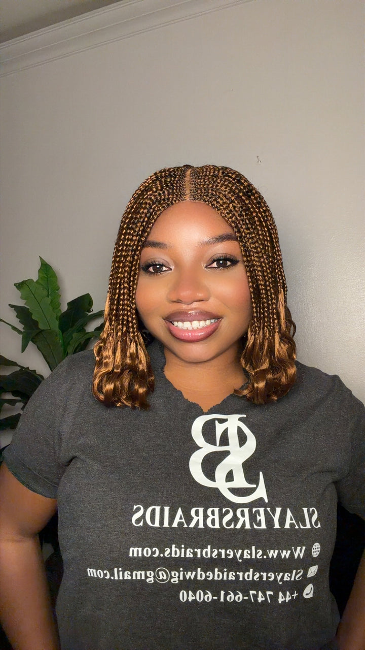 Ready to ship Cornrows braided wig -Dami