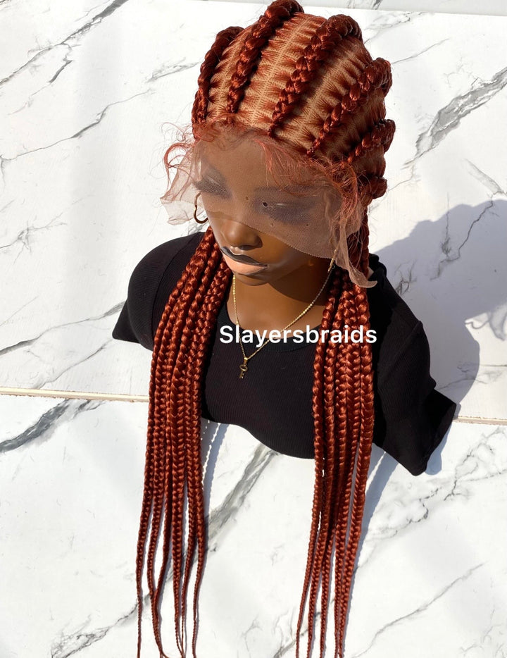 Boxbraid Cornrow Braided Wig -Sasha