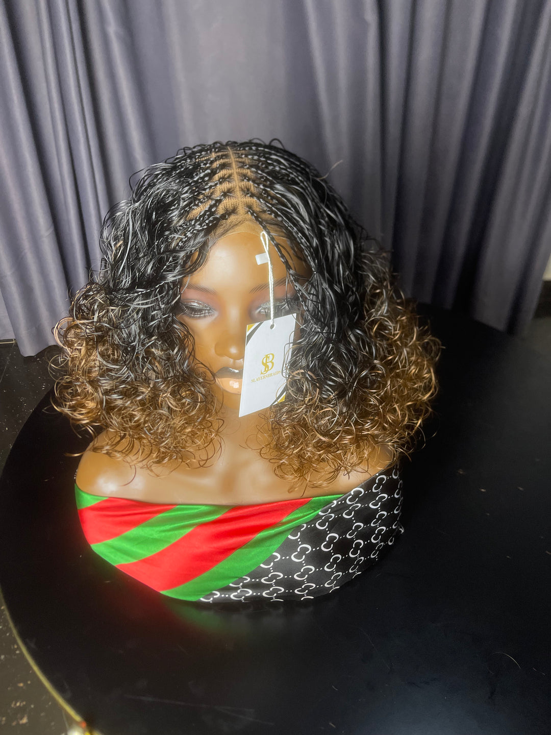 French Curl Wig Boho Braids -Tushe unit 
