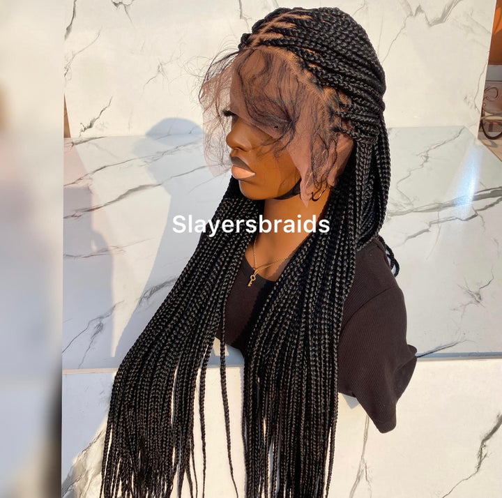 Beginner Friendly Glueless knotless braid wig Ship in USA -Kandie Unit