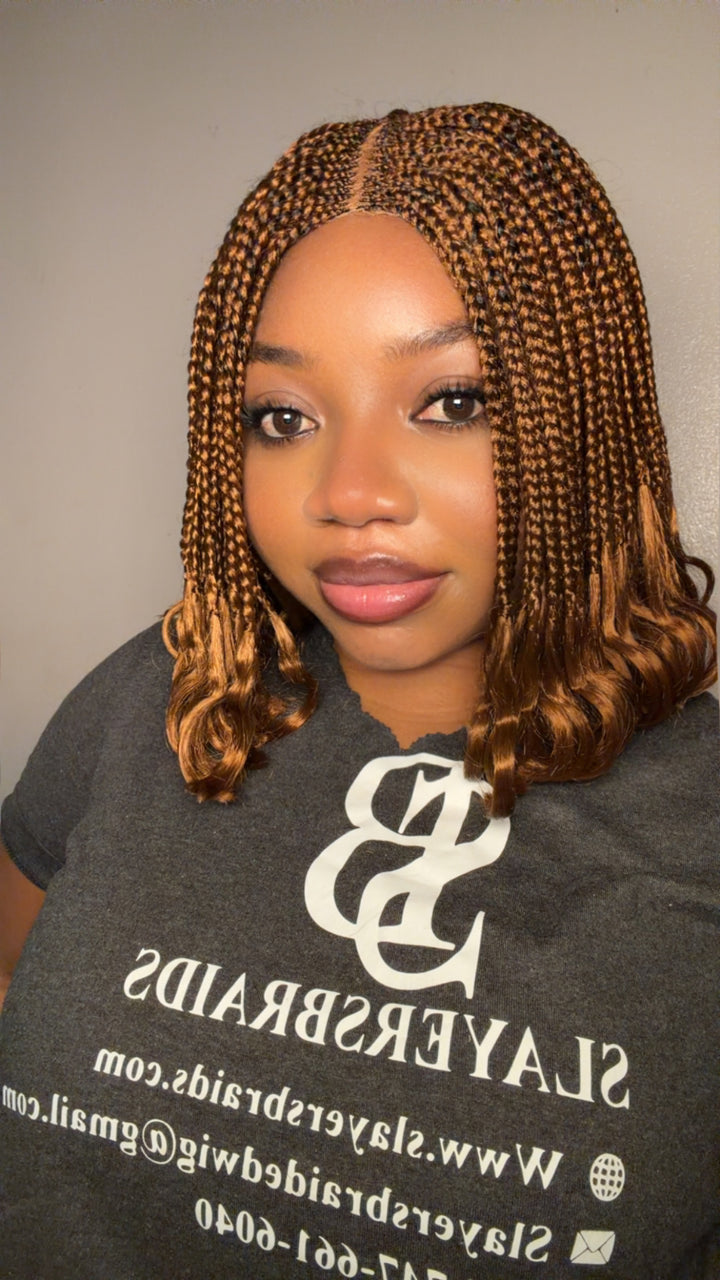 Ready to ship Cornrows braided wig -Dami