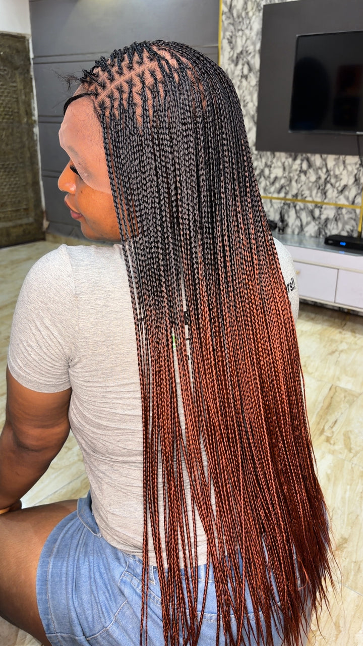 Knotless braided wigs: Bora-