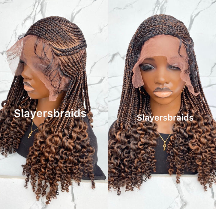 Fast Ship Cornrow Bob Wig Easy Install -Rejoice
