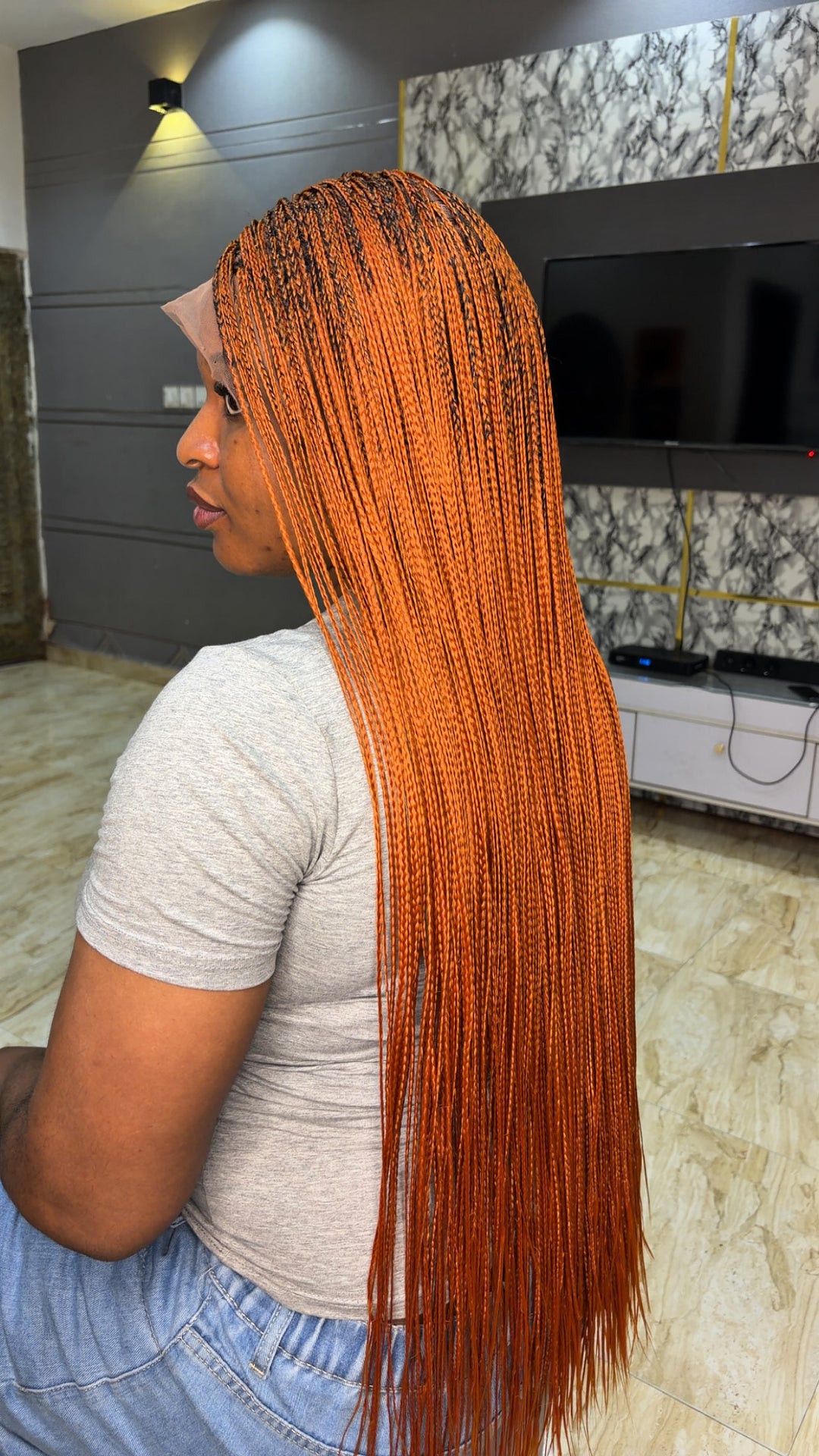 Small size Knotless Wig: Black Women Braids: Bora
