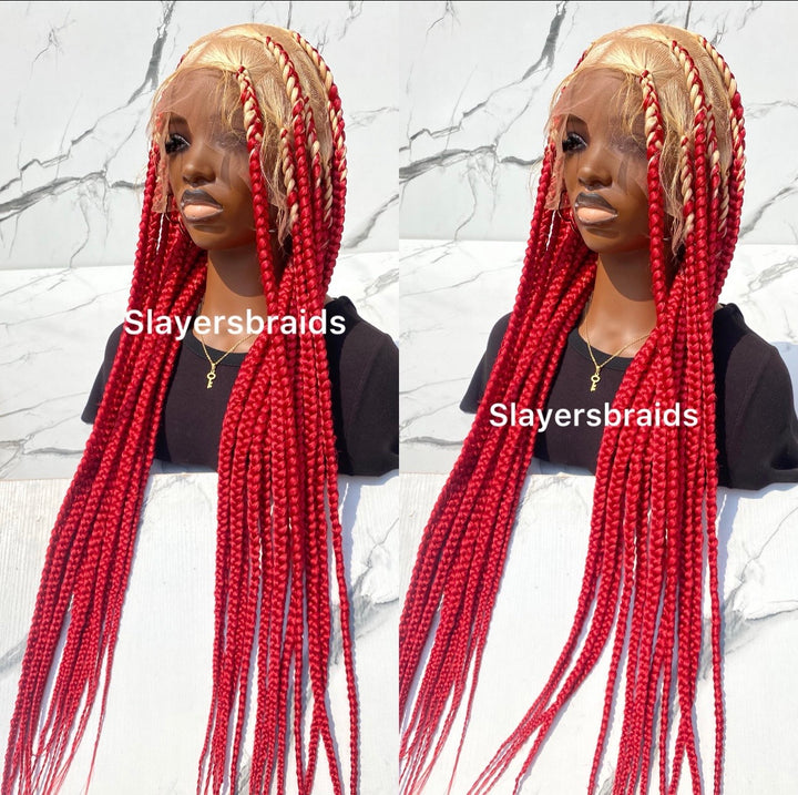 Custom Knotless braided wig lightweight  -Lacey