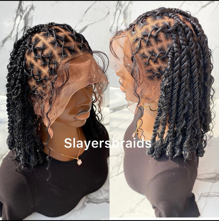 Handmade Cornrow,Box Braid Wig,Ready to ship Uk–Sonja Unit