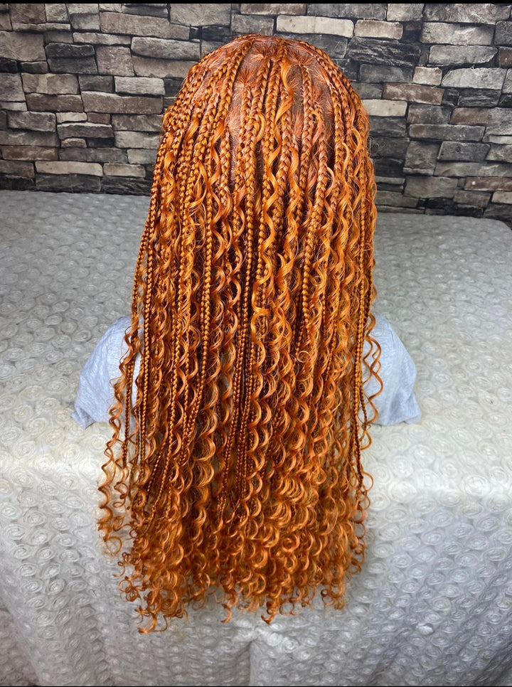 “Ginger Braid, Glueless, Lightweight -Diana Unit Ginger blonde