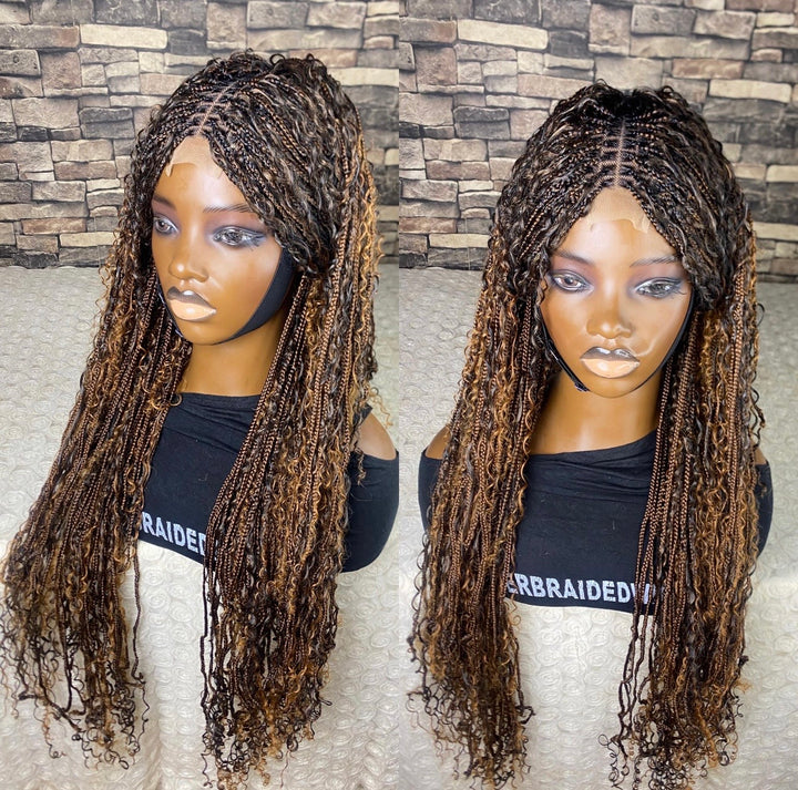 Honey /Caramel Highlight Synthetic Braids -Parshey Unit