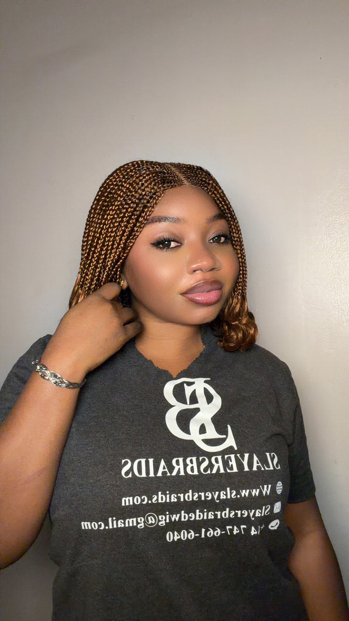 Ready to ship Cornrows braided wig -Dami