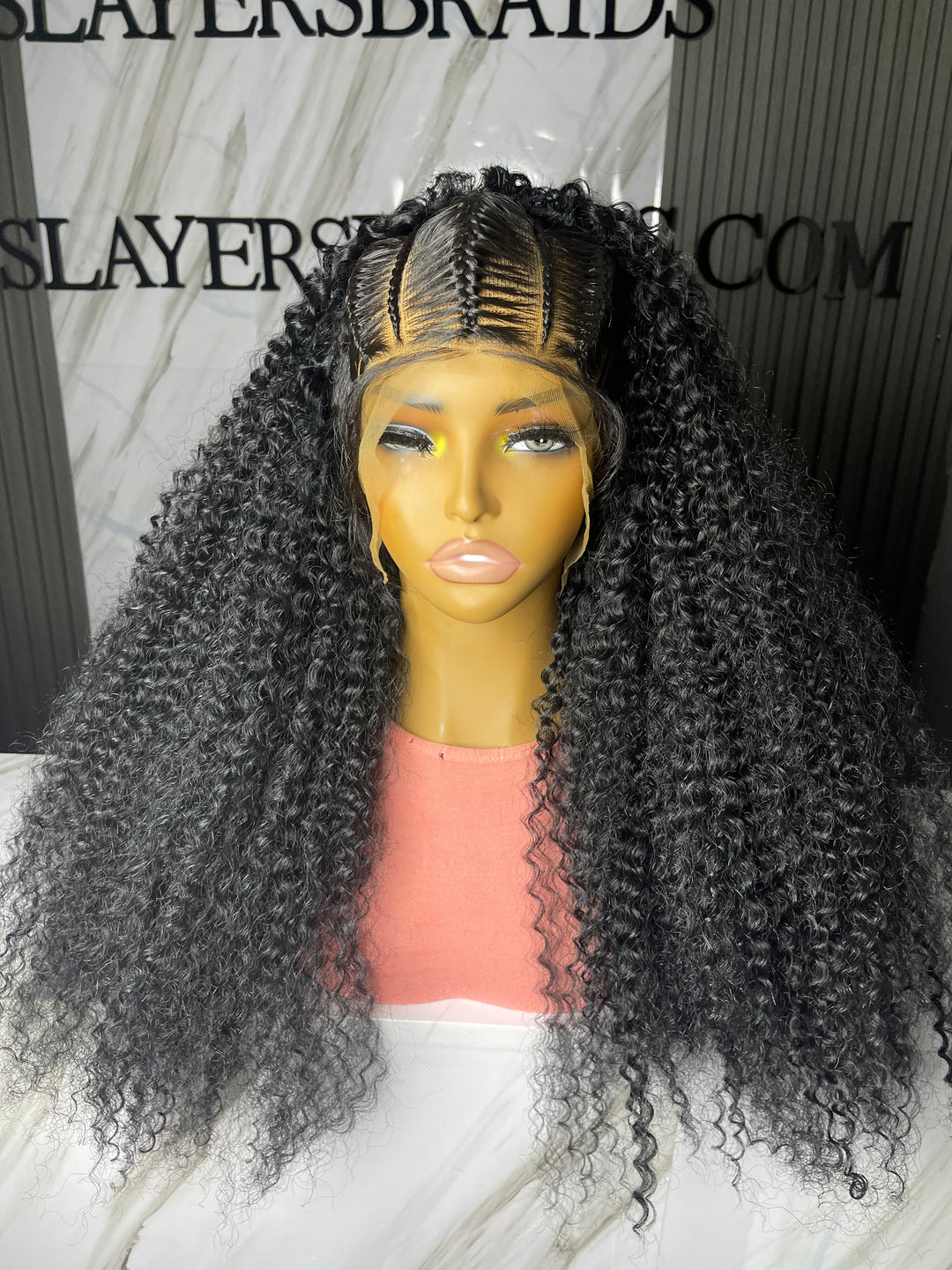 Kinky Yaki Braided Lace Wig – Easy Install, Long Lasting -Mamira Unit