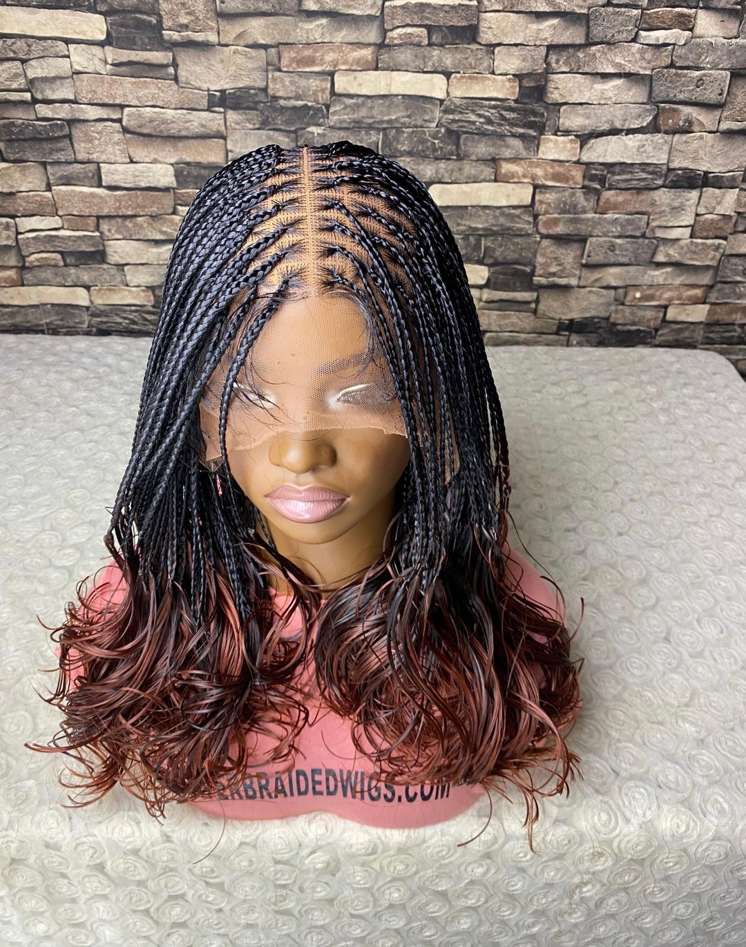 Glueless French Curls Braided Wig: -Debbie 