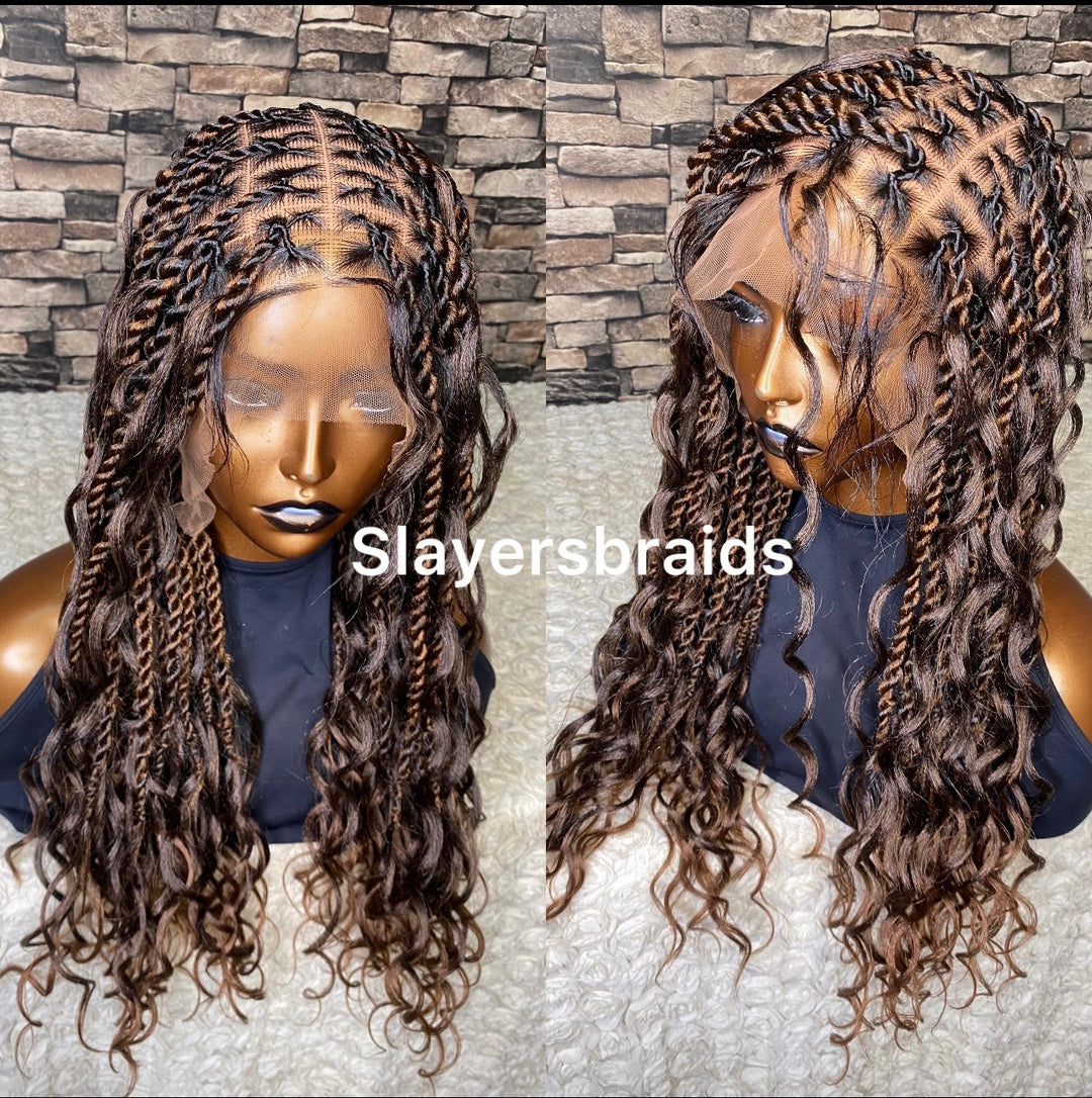Ready to ship Fulllace Twist boho braids -Adenike (2)