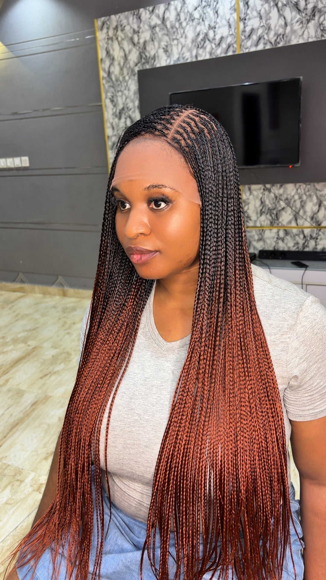 Knotless braided wigs: Bora-