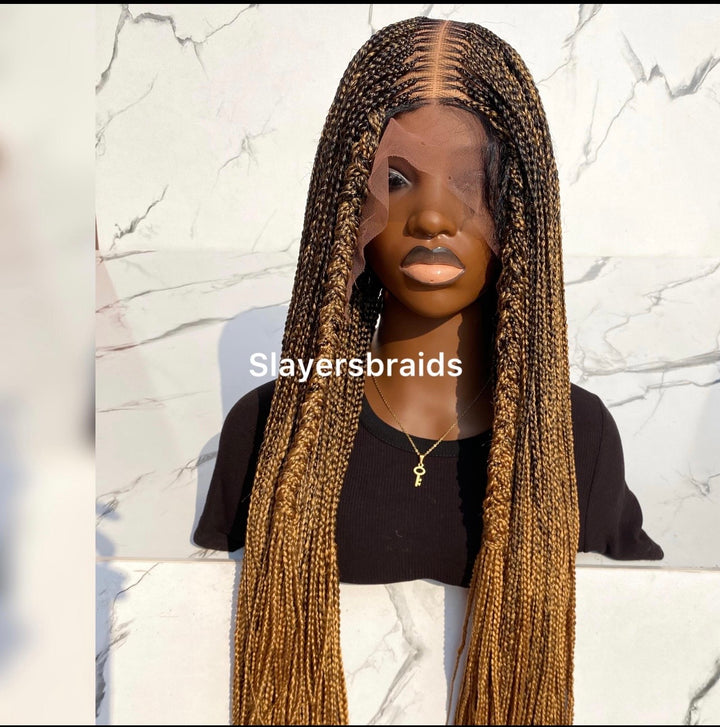 Ombré Knotless Wig Full Lace Senegalese Braids -Toyosi