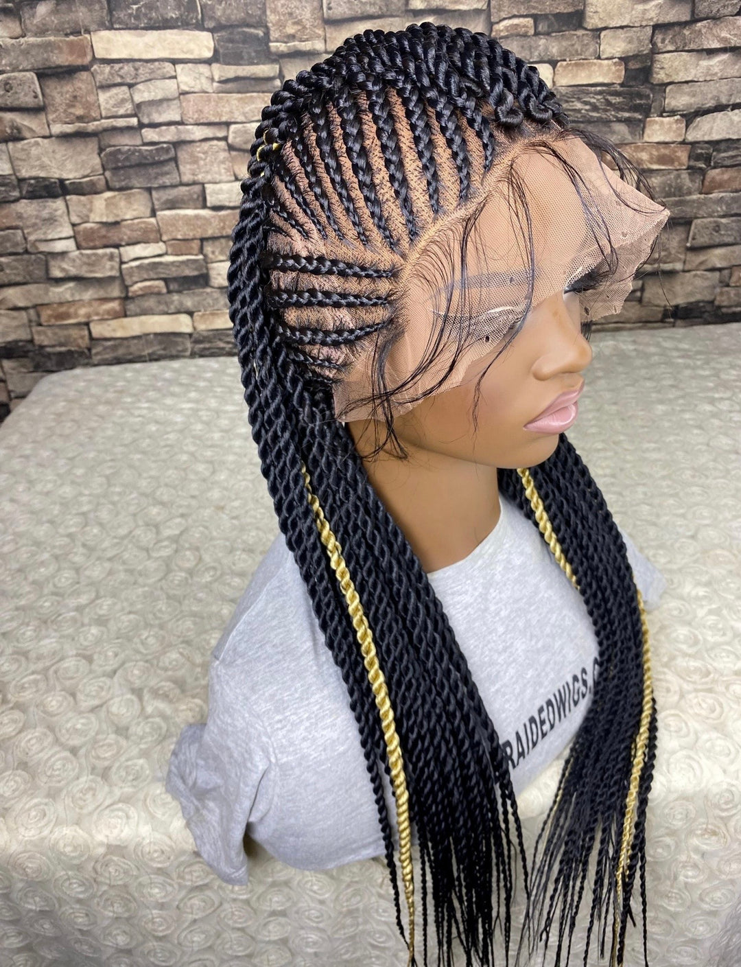 Glueless Mohawk Cornrow Highlight Braided Wig  -Latoya