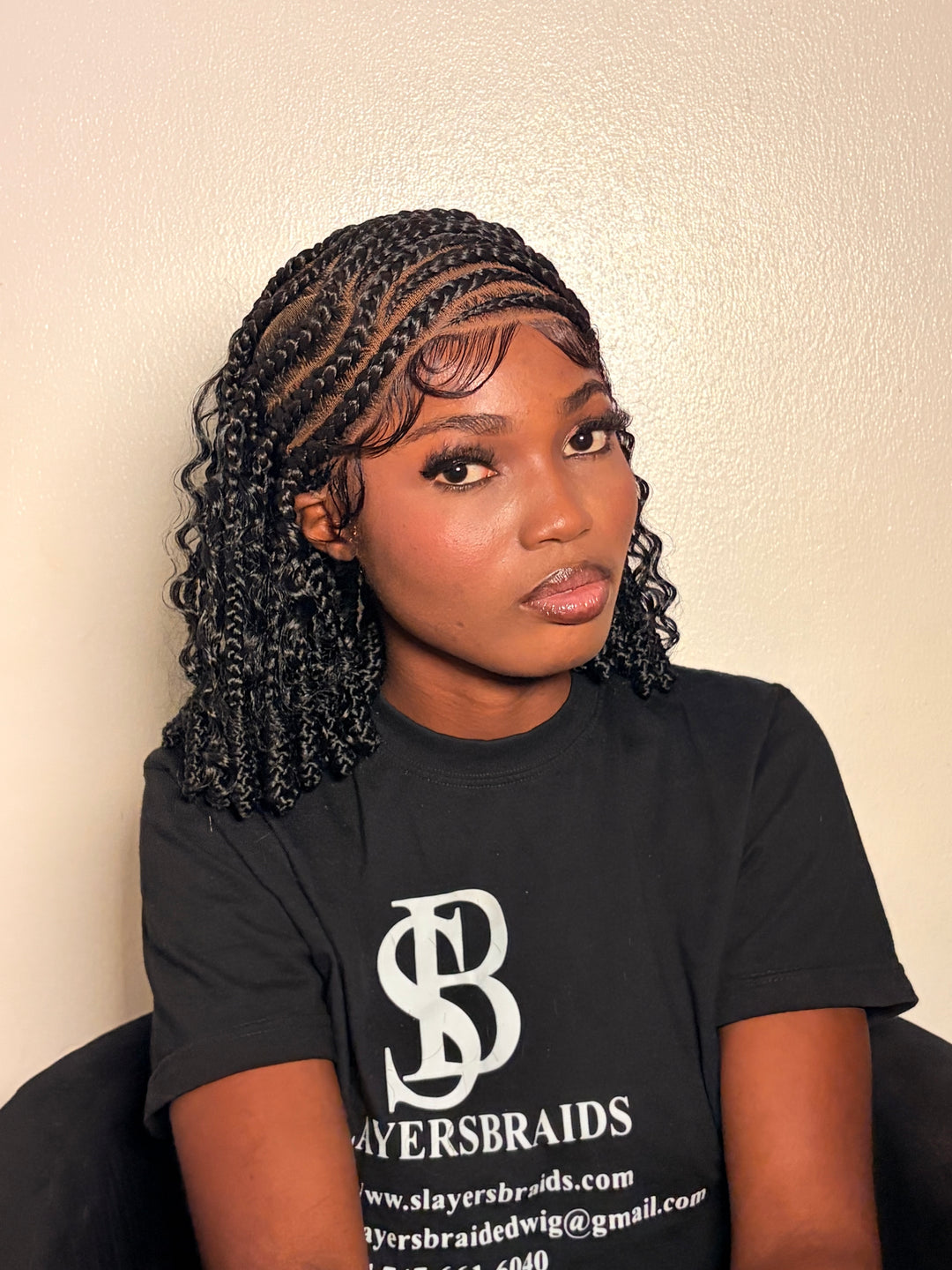 Hybrid Glueless Braid Wig Fast Ship Hair-Glenda