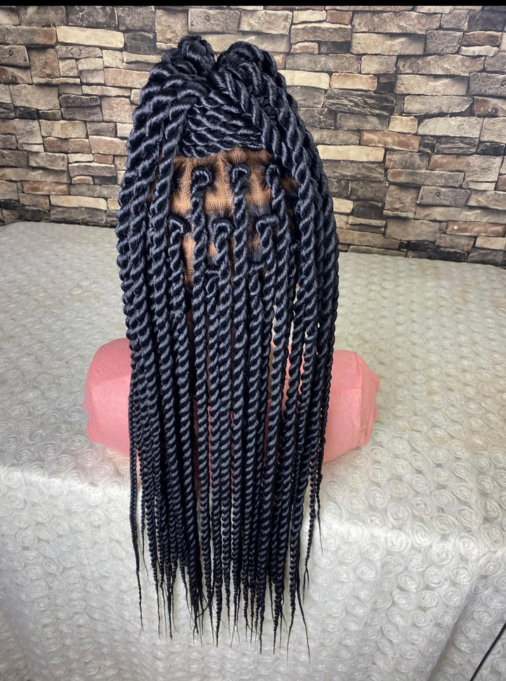 Updo Cornrow Twist Braids Wig: 