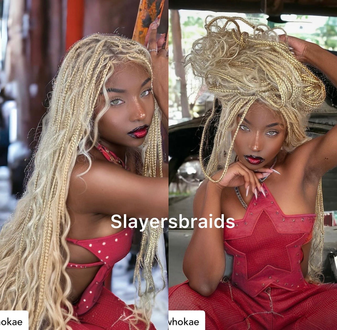 Blonde Braided Wig Boho Braids -Diana 