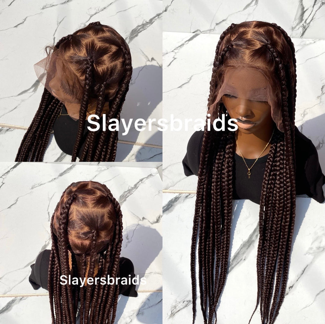 Full Lace Knotless Protective Wig for Black -Queen