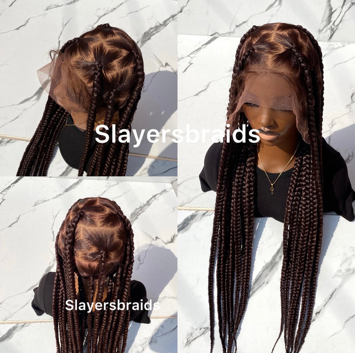 Full Lace Knotless Protective Wig for Black -Queen