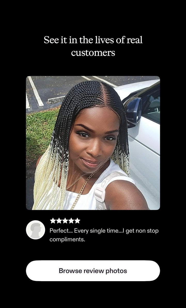 Realistic Braided Lace Wig Pre-Plucked Hairline Wig -Vee