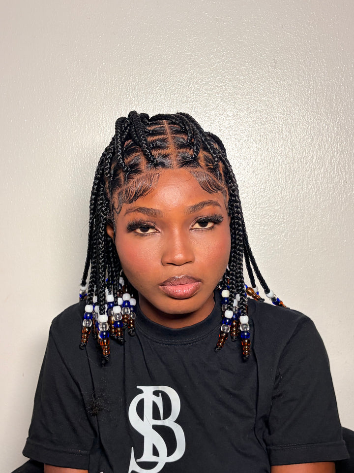 Tightly Braided Glueless Bead Wig For Everyday,Fast Ship-Nola