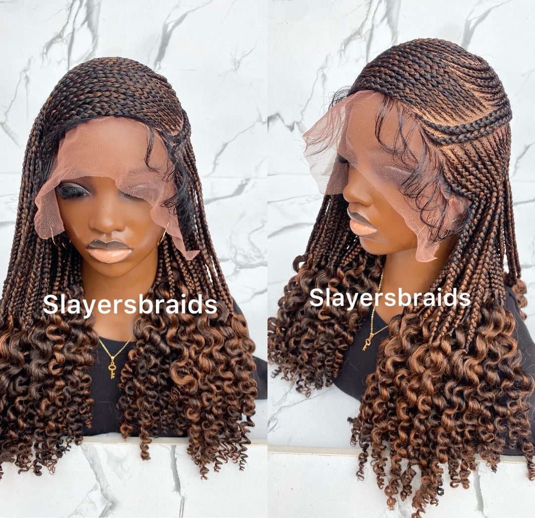 Fast Ship Cornrow Bob Wig Easy Install -Rejoice