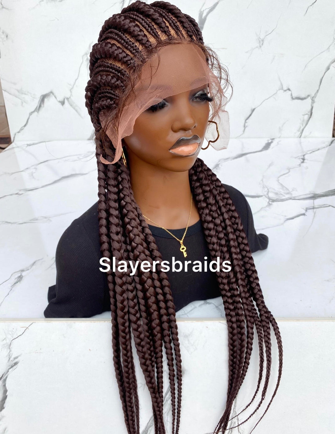 Luxury Cornrow Wig| Fulllace Allback Braids Fast Ship Hair -Koren