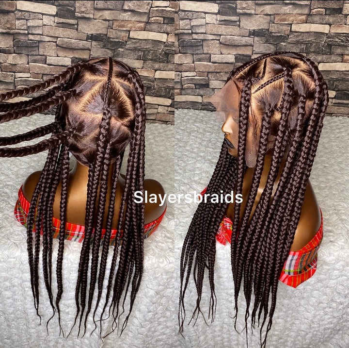 Glueless Triangle Knotless Wig Natural Scalp, -Aleisha