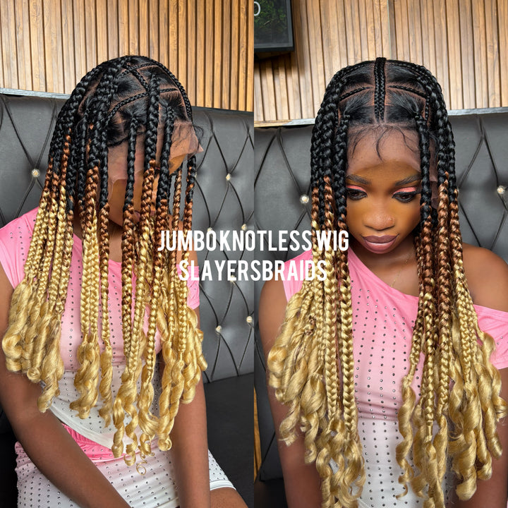 Quality Jumbo Knotless braided wig  -Veeva