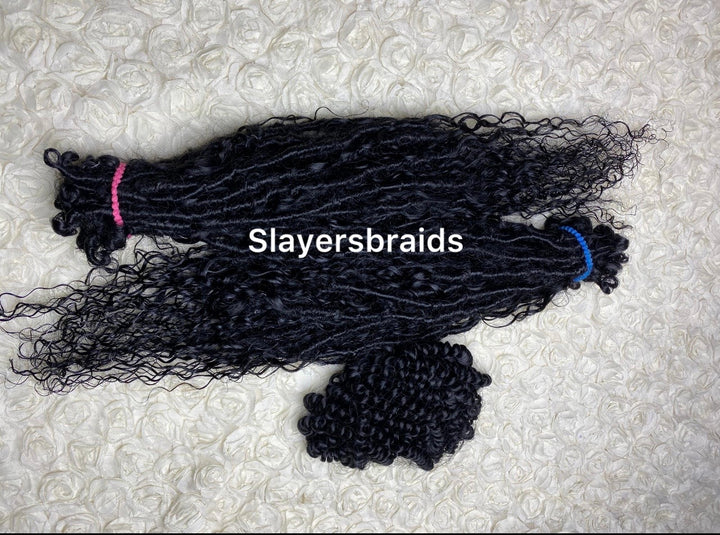 Human Hair Curly Crochet Fauxlocs strand -Ozzy