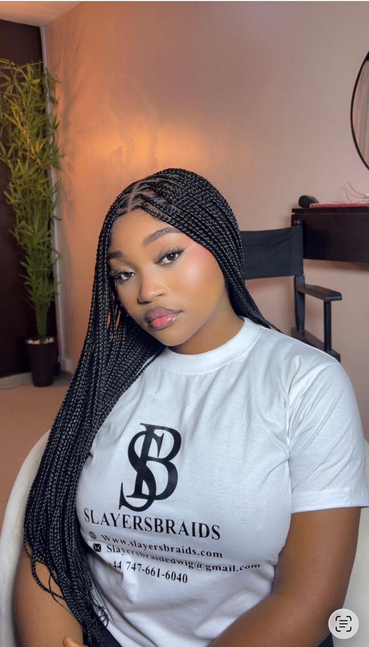 Triangle Knotless Braided Wig For Black Women -Jojo Unit