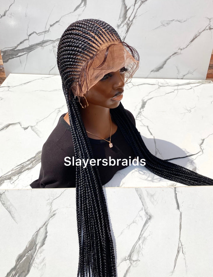 Cornrows Braided Wig:Full Lace Wig-Nykia