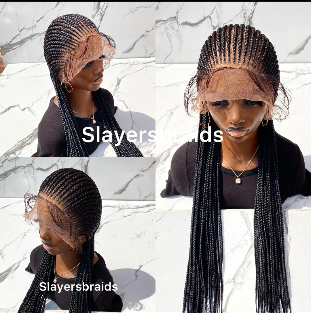 Cornrows Braided Wig:Full Lace Wig-Nykia