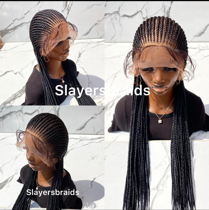 Cornrows Braided Wig:Full Lace Wig-Nykia
