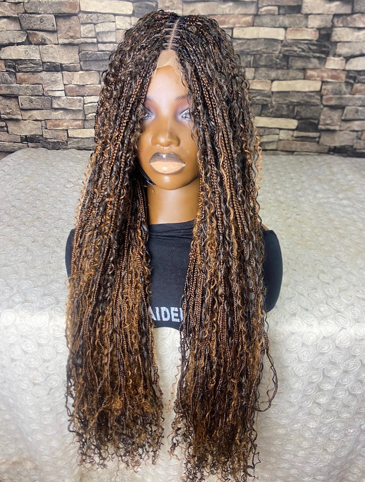 Honey /Caramel Highlight Synthetic Braids -Parshey Unit