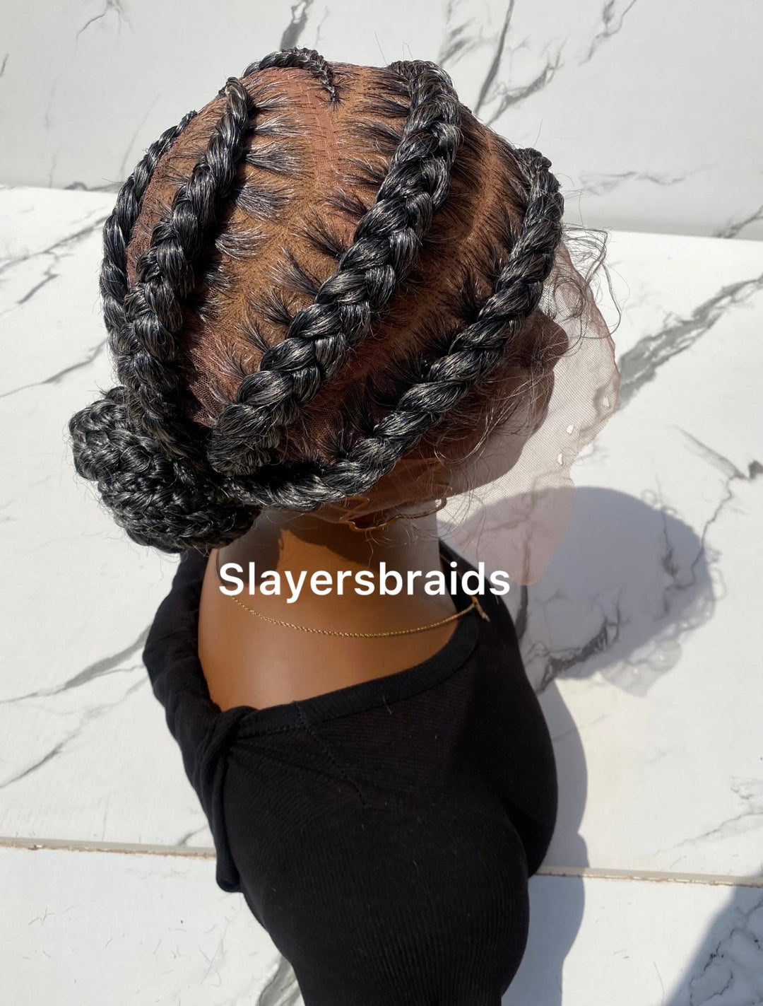cornrows stitch braids wig for black women -Amaka