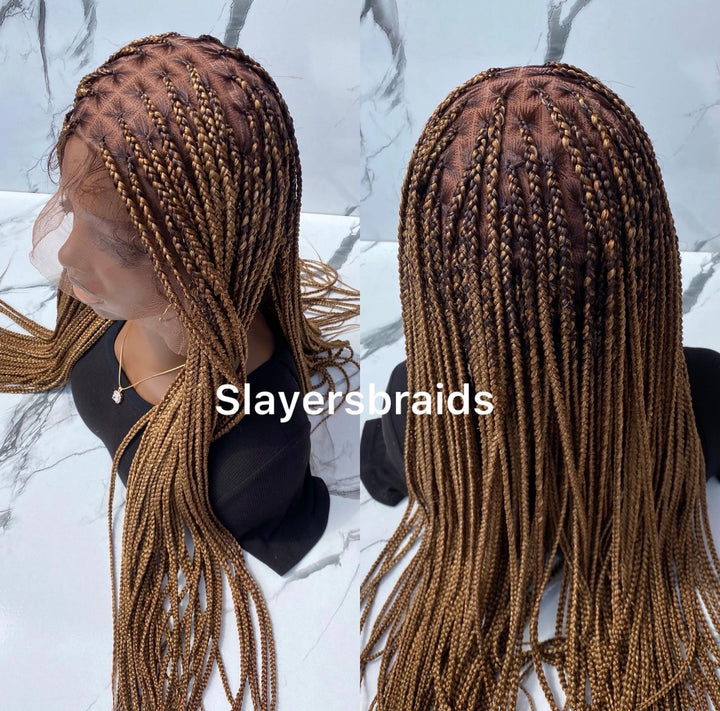 28"Knotless Mixed Blonde Braids -Verena