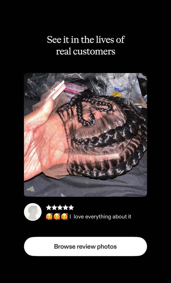 Custom braided Cornrow Wig-Sharnell
