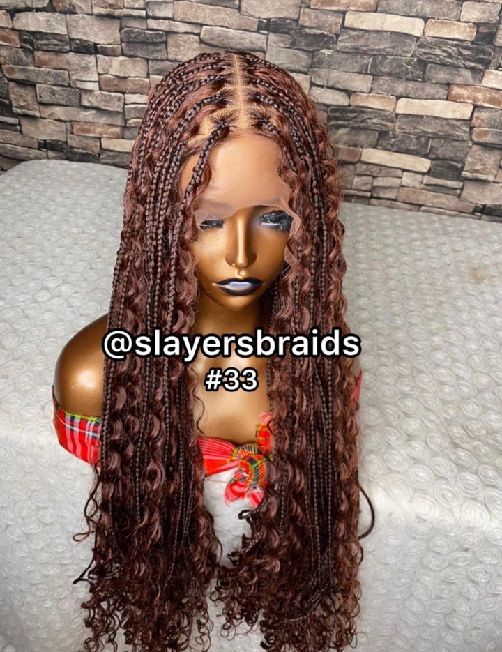 Boho Knotless Braids wigs for black women hairstyles -Diana