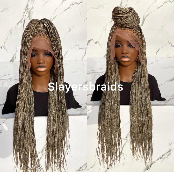 Ombré Knotless Wig Full Lace Senegalese Braids -Omeria