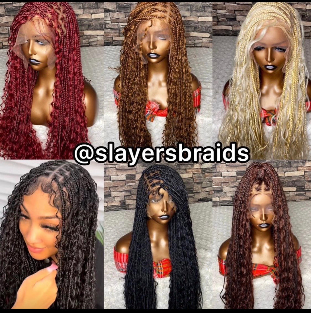 Boho Knotless Braids wigs for black women hairstyles -Diana