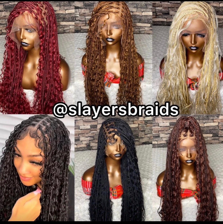 Boho Knotless Braids wigs for black women hairstyles -Diana