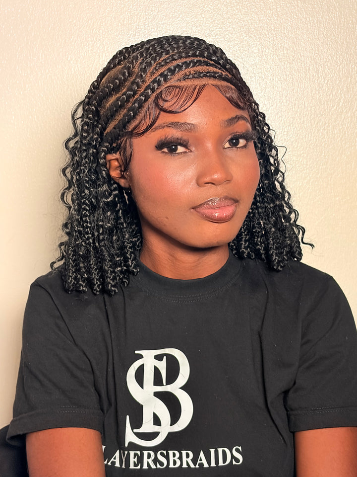 Hybrid Glueless Braid Wig Fast Ship Hair-Glenda