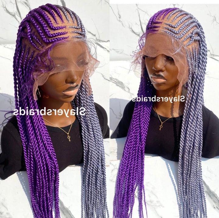 Luxury Cornrow Wig TimeSaving Protective Hairstyle Twist Braid -Girlie