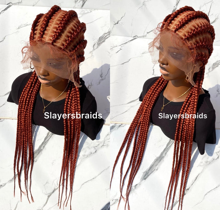 Boxbraid Cornrow Braided Wig -Sasha