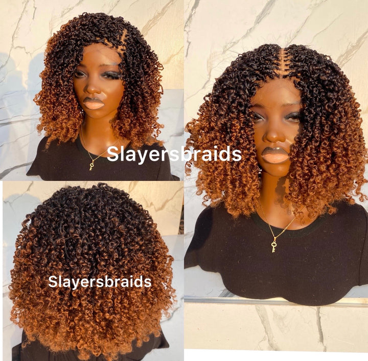Ombré Brown Curly Passion Twist Wig -Tife